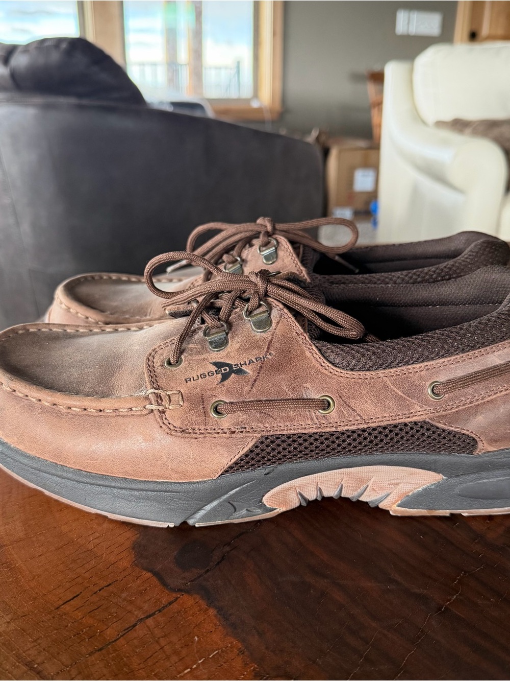 Rugged Shark Men’s Shoes 13 M Atlantic Classic Brown Casual Boat